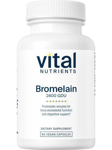 Vital Nutrients, Bromelain High Potency 2400gdu 375mg, 60 vegetarian capsules