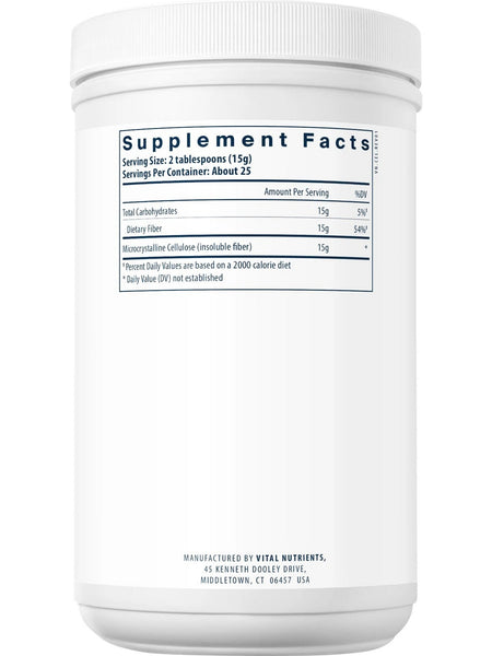 Vital Nutrients, Cellulose Fiber, 375 grams