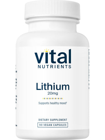 Vital Nutrients, Lithium (orotate) 20mg, 90 vegetarian capsules