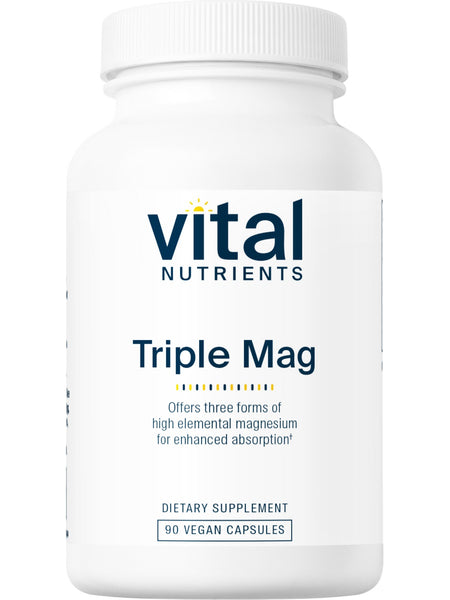 Vital Nutrients, Triple Mag 250mg, 90 vegetarian capsules