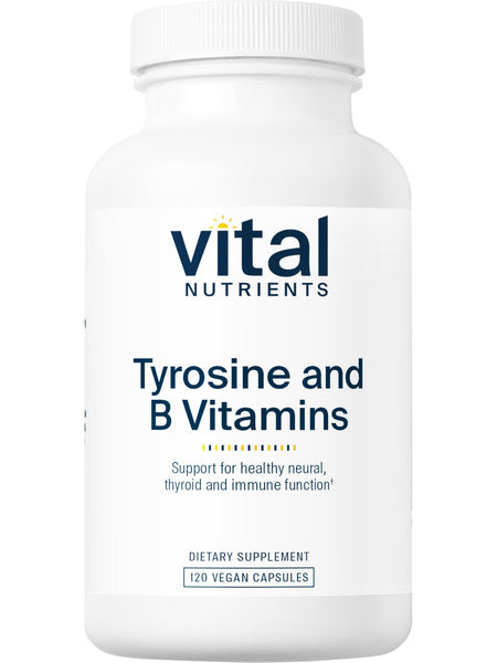 Vital Nutrients, Tyrosine and B Vitamins, 100 vegetarian capsules
