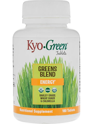Wakunaga, Kyo Dophilus, Green Blends, Energy, Barley Grass, Wheat Grass & Chlorella, 180 Tablets