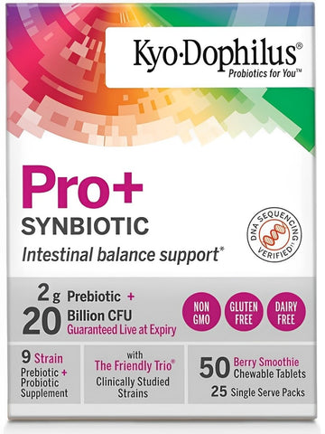 Wakunaga, Kyo Dophilus, Pro+ Synbiotic, 50 Chewable Tablets