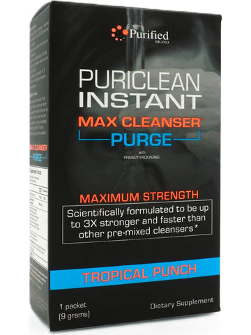 Wellgenix, Puriclean Instant Max Cleanser Purge, Maximum Strength, Tropical Punch, 1 Packet (9 Grams)