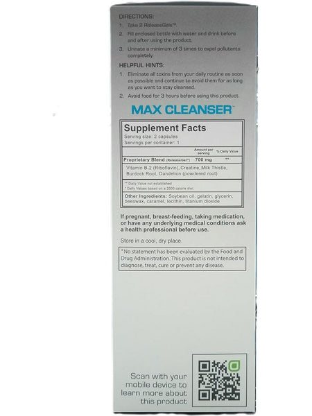 Wellgenix, Puriclean Instant Max Cleanser, Maximum Strength, 2 Softgels