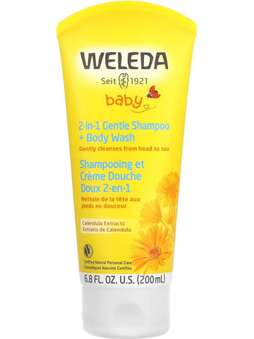 Weleda, Baby 2-in-1 Gentle Shampoo + Body Wash, Calendula Extracts, 6.8 fl oz