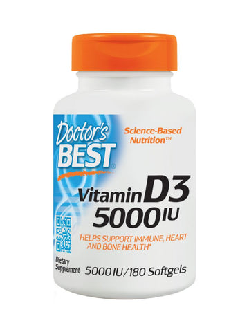 Best Vitamin D3, 5000IU, 180 soft gels, Doctor's Best