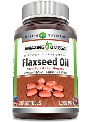 Amazing Omega, Flaxseed Oil, 1200 mg, 250 softgels