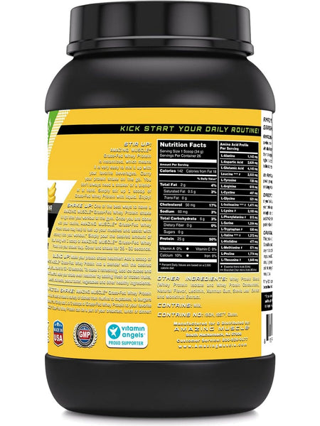 Amazing Muscle, Grass-Fed Whey Protein, Banana, 2 lbs