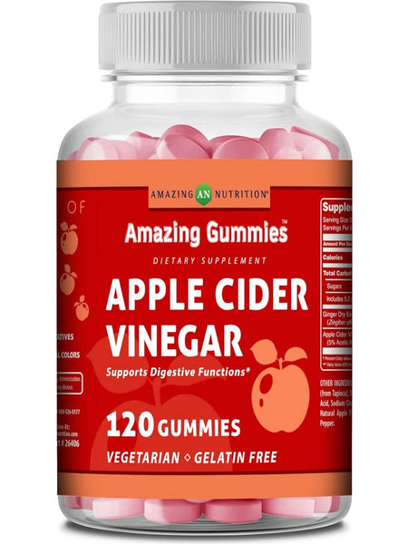 Amazing Nutrition, Amazing Gummies, Apple Cider Vinegar, 120 Apple Gummies