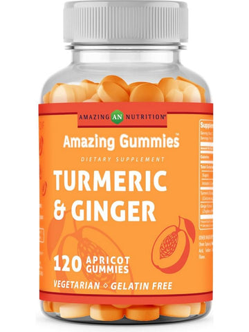 Amazing Nutrition, Curcumin & Ginger Gummies Apricot, 120 Apricot Gummies