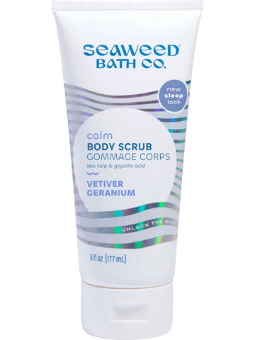 Seaweed Bath Co., Calm Body Scrub, Vetiver Geranium, 6 fl oz