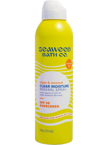 Seaweed Bath Co., Algae & Coconut Clear Moisture Mineral Spray SPF 30 Sunscreen, 6 fl oz