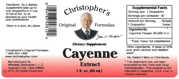 Christopher's Original Formulas, Cayenne Extract, 2 fl oz