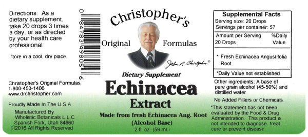 Christopher's Original Formulas, Echinacea Extract, Alcohol Base, 2 fl oz