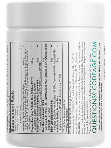 Codeage, Fermented Digestive Enzymes, 90 Capsules