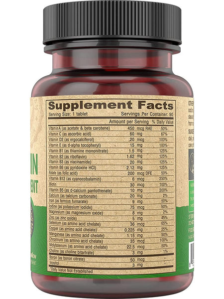 DEVA Nutrition, Vegan Multivitamin & Mineral Supplement, Tiny Tablets, 90 Vegan Caps