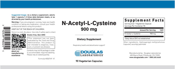 Douglas Labs, N Acetyl L Cysteine 900 mg, 90 caps