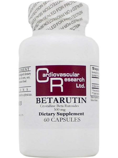 Cardiovascular Research Ltd., Betarutin, 500 mg, 60 Capsules
