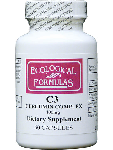 Ecological Formulas, C3 Curcumin Complex, 400 mg, 60 Capsules