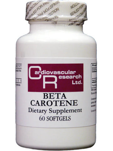Cardiovascular Research Ltd., Beta Carotene, 60 Softgels