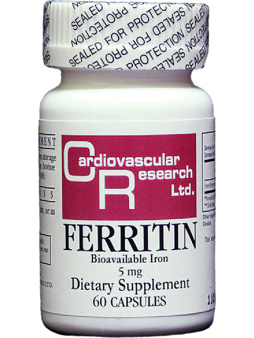 Cardiovascular Research Ltd., Ferritin, 5 mg, 60 Capsules