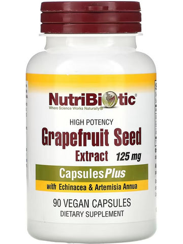 NutriBiotic, Grapefruit Seed Exctract, 125 mg, 90 Vegan Capsules