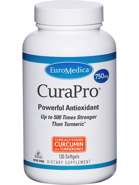 EuroMedica, CuraPro, 750 mg, 120 Softgels