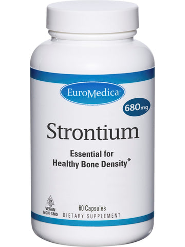 EuroMedica, Strontium, 680 mg, 60 Capsules