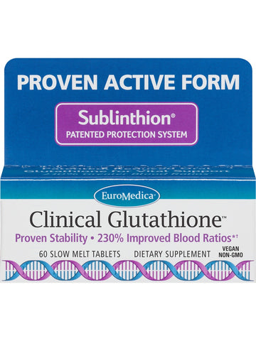 EuroMedica, Clinical Glutathione, 60 Slow Melt Tablets