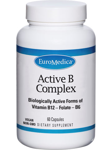EuroMedica, Active B Complex, 60 Capsules