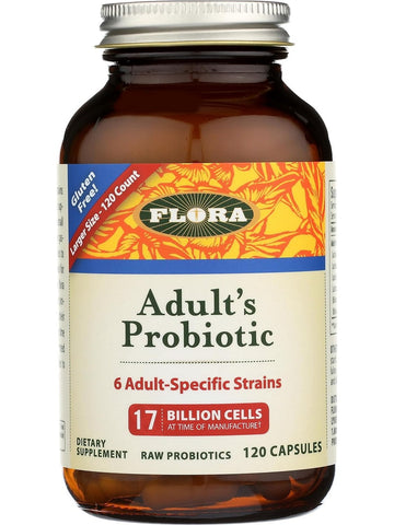 Flora, Adult's Probiotic, 17 Billion Cells, 120 Capsules