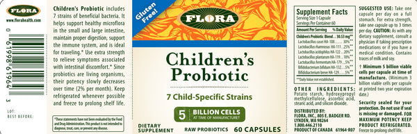 Flora, Children's Probiotic, 5 Billion Cells, 60 Capsules
