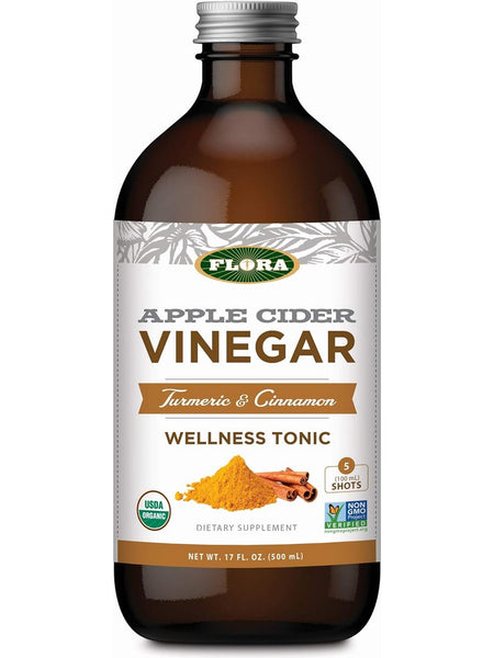 Flora, Apple Cider Vinegar, Turmeric & Cinnamon, 17 fl oz