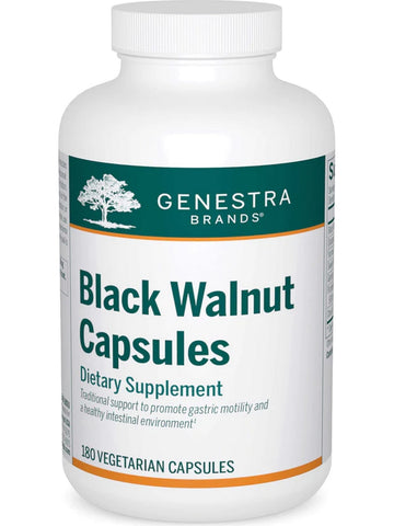 Genestra, Black Walnut Capsules Dietary Supplement, 180 Vegetarian Capsules