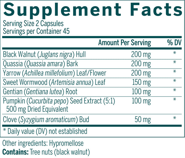 Genestra, Black Walnut Capsules Dietary Supplement, 90 Vegetarian Capsules