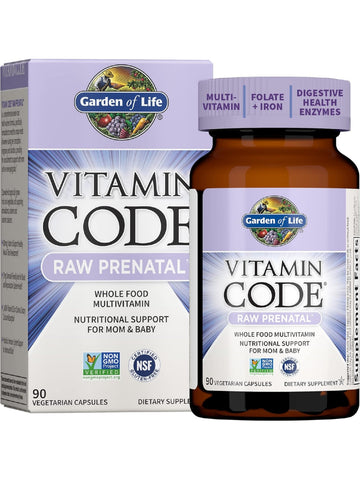 Garden of Life, Vitamin Code, Raw Prenatal, 90 Vegetarian Capsules