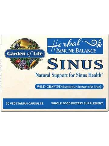 Garden of Life, Immune Balance Sinus, 60 Vegetarian Capsules