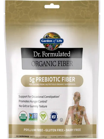 Garden of Life, Dr. Formulated, Organic Fiber 5g Prebiotic Fiber, Unflavored, 6.8 oz