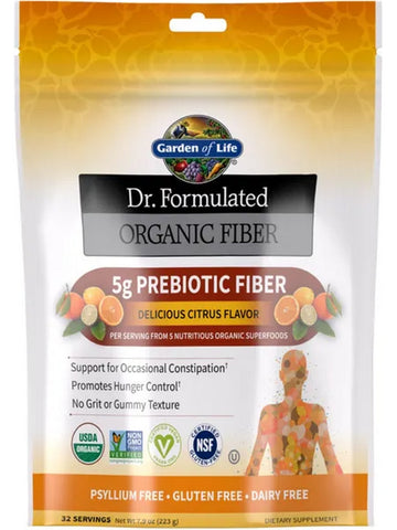 Garden of Life, Dr. Formulated, Organic Fiber 5g Prebiotic Fiber, Citrus, 7.9 oz