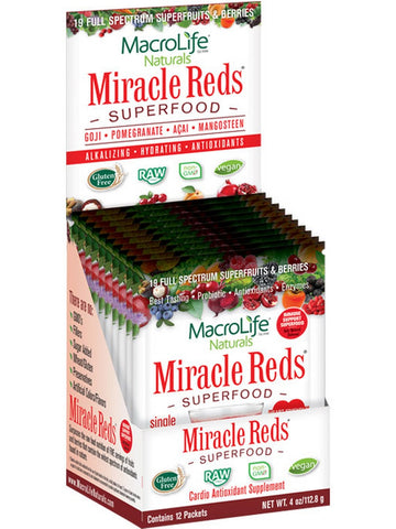 MacroLife Naturals, Miracle Reds Superfood, 12 Packets, 112.8 g