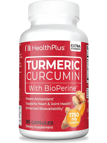 Health Plus, Turmeric Curcumin With BioPerine, 90 Capsules