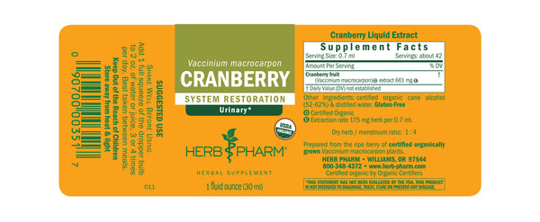 Herb Pharm, Cranberry, 1 fl oz