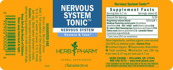 Herb Pharm, Nervous System Tonic, 4 fl oz