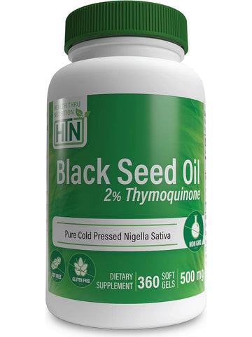 Health Thru Nutrition, Black Seed Oil 2% Thymoquinone 500mg, 360 Softgels