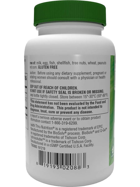 Health Thru Nutrition, CoQ10 as Hydrosoluble Q-Gel 100mg, 60 Softgels
