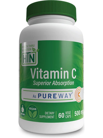 Health Thru Nutrition, Vitamin C 500mg Pureway-C, 60 VegeCaps
