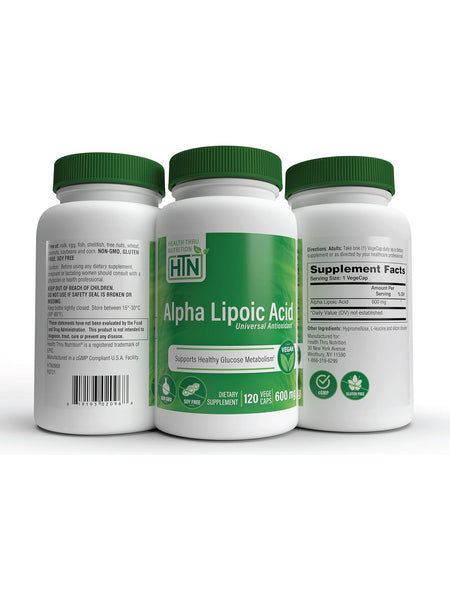 Health Thru Nutrition, Alpha Lipoic Acid 600 mg, 120 VegeCaps