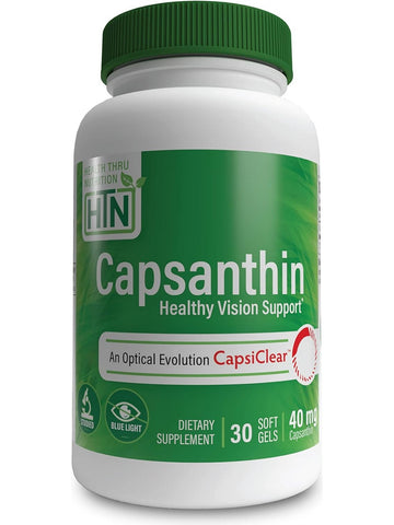 Health Thru Nutrition, Capsanthin Healthy Vision Support with CapsiClear 40mg, 30 Softgels