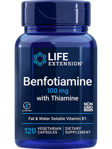 Life Extension, Benfotiamine with Thiamine, 100 mg, 120 vegetarian capsules